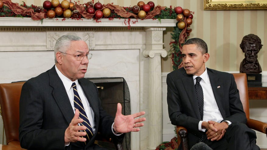 Obama Powell talks at whitehouse